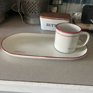 Hearth & Hand with Magnolia Stoneware Milk & Cookies Plate and Mug Set